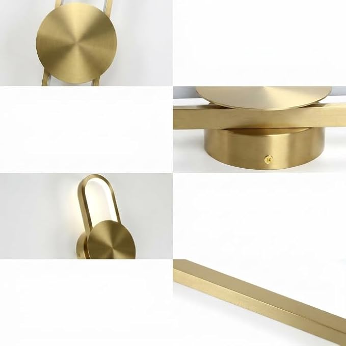 Modern Wall Sconce Dimmable 3000K/4000K/6000K LED Wall Light Fixture, Hardwired Wall Lamp for Living Room, Dining Room, Bedroom, Hallway, Lobby, Entryway (Brushed Gold, 35.4inch/H90cm)