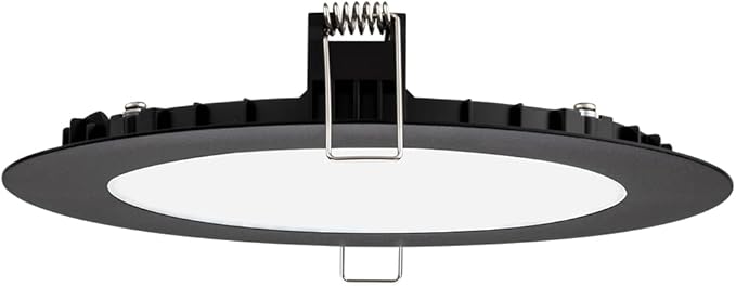 Juno LED Recessed Lights 6 Inch Round Wafer Downlight, 5-in-1 Switchable White Color Temperature, 120 Volts, 6-Inch Ultra-Thin Flat Trim, Matte Black, 6-Pack (WF6 SWW5 90CRI CP6 MB M2)