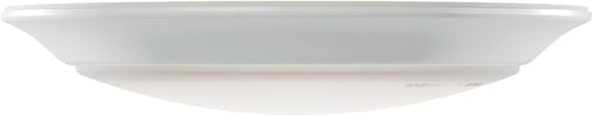 Kichler Low Profile LED Downlight - Gen Select 5-in-1 Downlight White, for Wet or Damp Spaces, 2700K-5000K, Color Temperature Select, Power Surge Protected, (7.38" Dia x 1.35" H) 43874WH5CCT