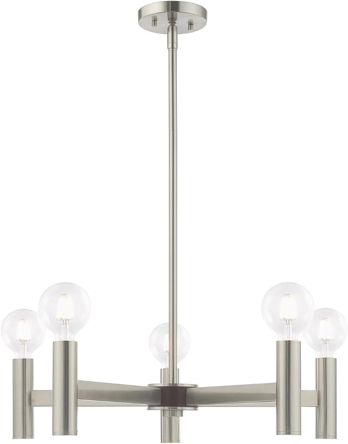 Livex Lighting 5 Lt Brushed Nickel Chandelier