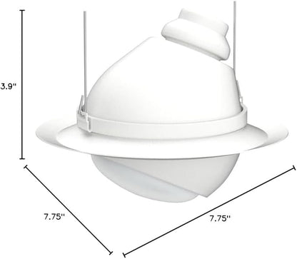 HALO E26 Series 6 in. White Recessed Ceiling Light Fixture Trim with Adjustable Eyeball