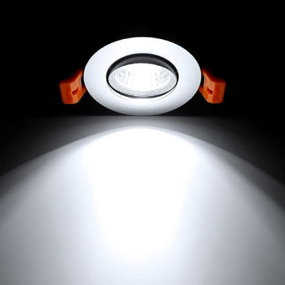 LightingWill 2Inch LED Recessed Ceiling Light, 3W Dimmable LED Downlight, 60 Beam Angle COB Recessed Lights with Driver, Daylight White 5000K-5500K, 25W Halogen Bulbs, Silver 1Pack