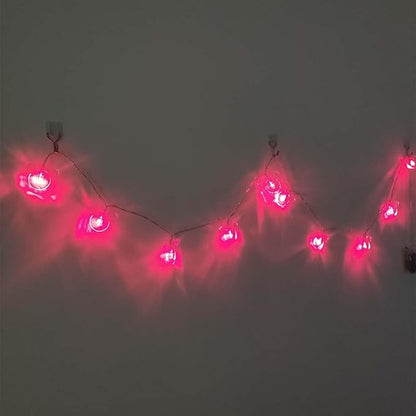 1.65m 10LEDs Decorative Cartoon Animal Mouse Night Mood Light Romantic Lamp for Home Indoor Bedroom Party Festival Décor (Red)