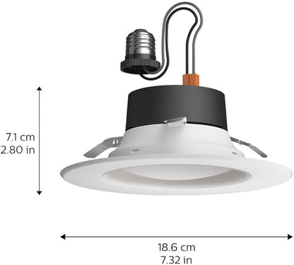 Philips Hue Smart Retrofit Recessed 5/6 Inch LED Downlight 1 Pack - White and Color Ambiance Color-Changing Light 1100LM - Control with Hue App - Compatible with Alexa, Google Assistant, Apple Homekit