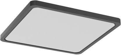 Flush Mount Ceiling Light, 3000K/4500K/6500K switchable Ceiling Light, 12 Inch Flush Mount Light, 36W Square Ceiling Mount Light Fixture for Kitchen, Bedroom, Living Room, Dining Room (Black)