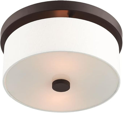 Livex Lighting 50862-91 Meridian 2-Light Ceiling Mount, Brushed Nickel