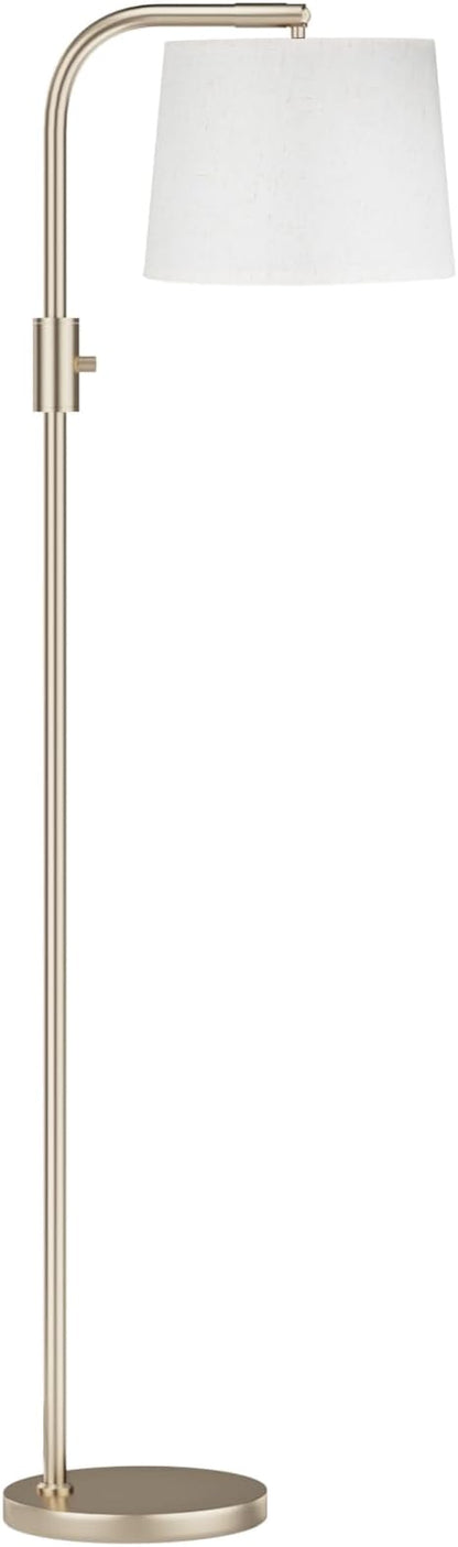Ambimall Fully Dimmable Floor Lamp with 9W LED Bulb, Standing Lamp for Living Room with Adjustable Head, Modern Tall Light with Rotary Switch for Office, Light Gold and Beige