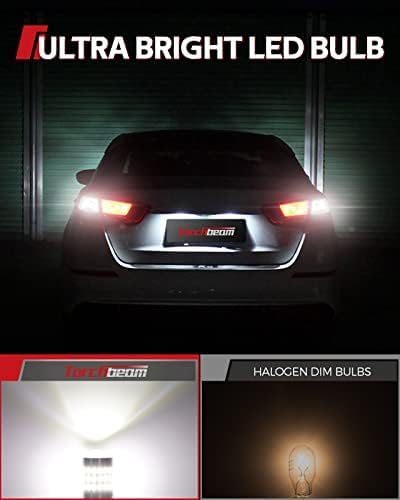 Torchbeam 912 921 LED Bulbs Reverse Lights, 921 led Backup light Bulbs 2600 Lumens 6000K Xenon White Super Bright T15 906 904 W16W Back Up Lights Reverse Lights, Pack of 2