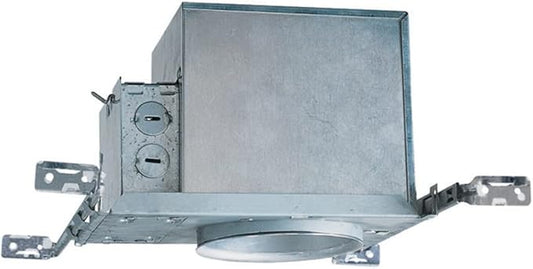 Juno 4 Inch Incandescent Ceiling Light Housing for New Construction, IC Rated Recessed Light with Adjustable Bar Hangers and E26 Socket, Damp Location UL Listed Can Lighting