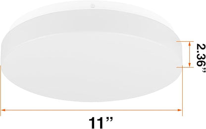 Sylvania 11" Frameless Round LED Ceiling Light, 24W, 5 Color Temperature Selectable (2700/3000 / 3500/4000 / 5000K), Dimmable, 1800 LMS, with Mounting Accessories - 1 Pack (67083)