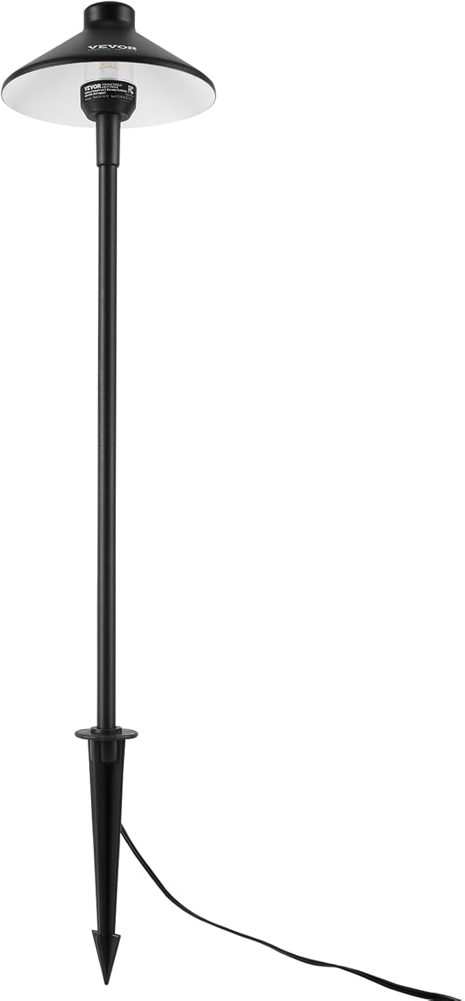 VEVOR 12 Pack Low Voltage Landscape Path Lights, 3W 210LM 12V-24VAC/DC Outdoor LED Pathway Lighting, 3000K Warm White Walkway Lights with Quick Connectors, IP66 Waterproof for Yard Garden Sidewalk