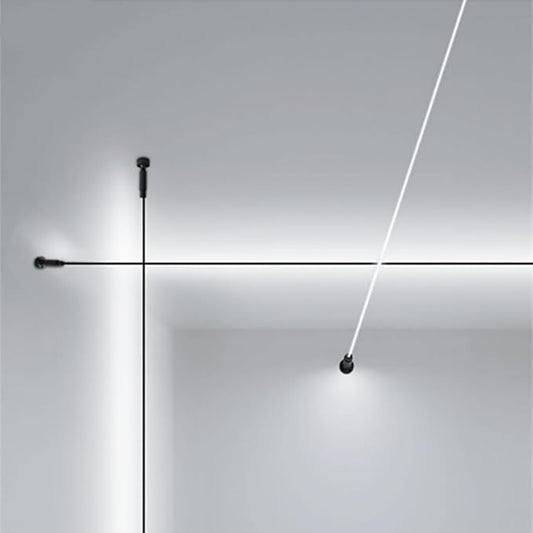 DIY Length Ceiling Light Steel Skylight Strip Linear Wall Lamp Skyline For Home Decoration Bar Villa Aisle LED Light Cutting Slim Wall Sconce 360 Degree Ceiling Floor Lighting,3000K Black 315Inch