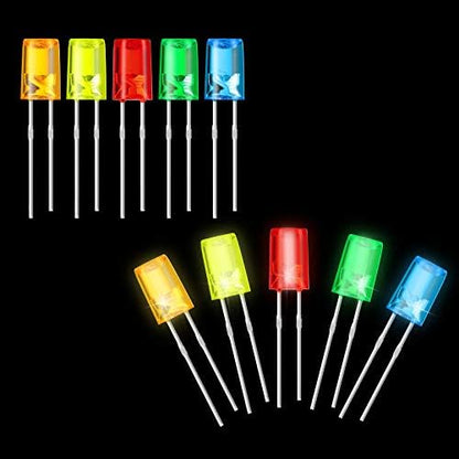Mudder 180 Pcs Valentine LED 5mm String Light Mini Replacement Bulb Energy Efficient LED Halloween Wire Light Connectable Home Decor for Festival Patio Garden Christmas Wedding Holiday (Multicolor)