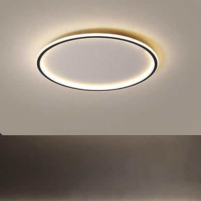 Dimmable LED Ceiling Light Fixture Flush Mount,12" Round Recessed Ceiling Lamp with APP Adjustment,Black Ceiling Lamp 3000K-6000K 33W Close to Ceiling Indoor Lighting for Bedroom Dining Living Room
