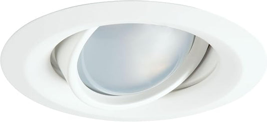 HALO E26 Series 5 in. White Recessed Ceiling Light Self Flanged Adjustable Gimbal with 25 Degree Tilt, (RE-5165WH)