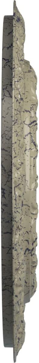 15 3/8"OD x 7"ID x 1"P Lisbon Ceiling Medallion (Fits Canopies up to 7"), Hand-Painted Castle Stone Crackle