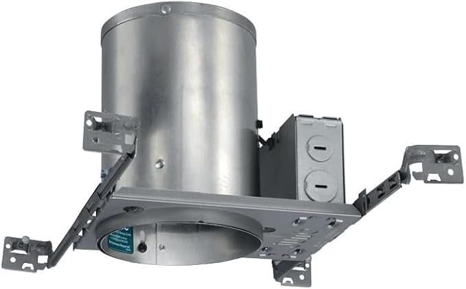 Juno 5 Inch Incandescent Ceiling Light Housing for New Construction, IC Rated Recessed Light, Adjustable Bar Hangers, Damp Location UL Listed Can Lighting, Includes Push-in Electrical Connectors
