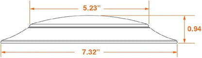 LEDVANCE 16W LED Light Disk, 5 CCT 2700/3000/3500/4000/5000K, Dimmable, 1200 LMS, 90 CRI, Wet Rated, Frosted Finish - 1 Pack (62447)