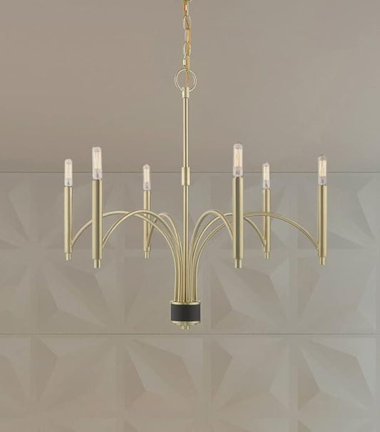 Livex Lighting 6 Lt Brushed Nickel Chandelier