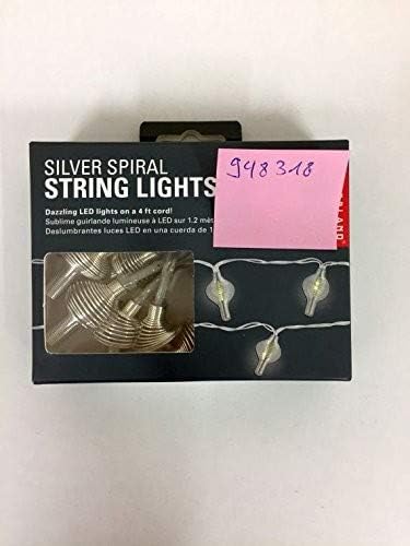 Kikkerland String Lights Silver Spiral