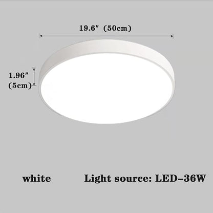 LED Ceiling Light Fixture,20 Inch Modern Round Recessed Ceiling Lights, Dimmable Light,White 36W Close to Ceiling Lighting Flush Mount Living Room Bedroom,3000K-6000K