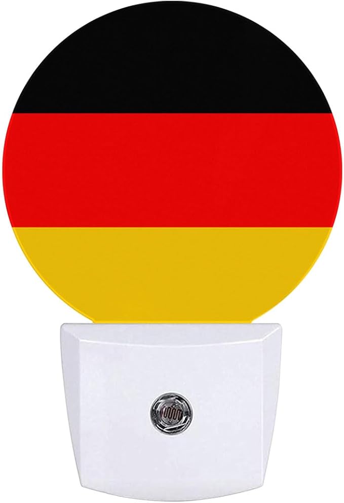 Germany Flag Night Light Auto Sensor Led Dusk to Dawn Lamp Home Decor for Men Women