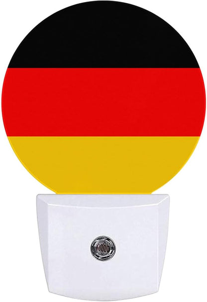 Germany Flag Night Light Auto Sensor Led Dusk to Dawn Lamp Home Decor for Men Women