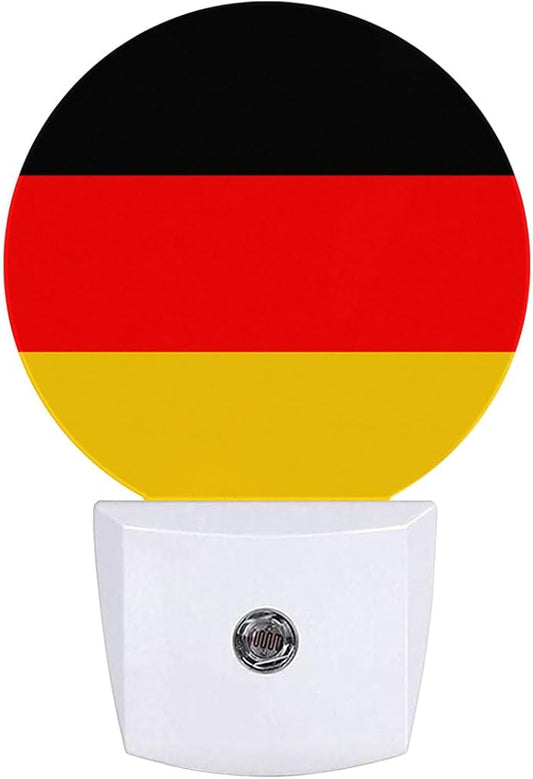 Germany Flag Night Light Auto Sensor Led Dusk to Dawn Lamp Home Decor for Men Women