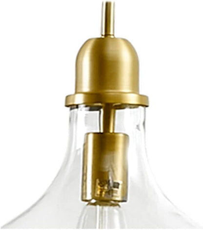 Ink+Ivy Auburn Floor Lamps for Living Room, Bell Glass Shade with Marble Base, in-Line Switch, Metal Frame, 72" Cord, Modern, Transitional, Used at Foyer,Office, Kitchen, Living Space, Gold