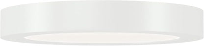 KICHLER Ara 5.32" Modern Minimal Round LED Downlight in White, for Wet Indoor Locations, Supplemental Lighting, Integrated LED, Edge-Lit Technology, 750 Lumens, Dimmable to 10%, 53005WH30