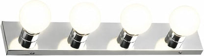 Design House 500892 4-Light Vanity Strip Light Contemporary Dimmable for Bathroom, Bedroom, Makeup Vanity, Polished Chrome