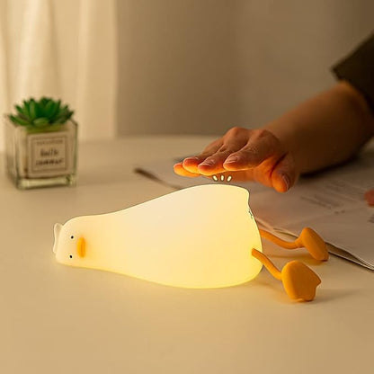 Cute Duck/Chicken/Rabbit/Panda NightLight, LED Squishy Animal Novelty Lamp for Toddler Baby Kids, Nursery Touch Kawaii Room/House Decor Bedside Touch Lamp for Breastfeeding