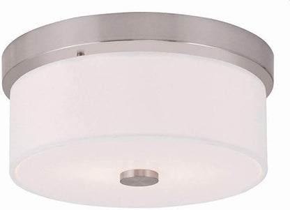 Livex Lighting 50862-91 Meridian 2-Light Ceiling Mount, Brushed Nickel