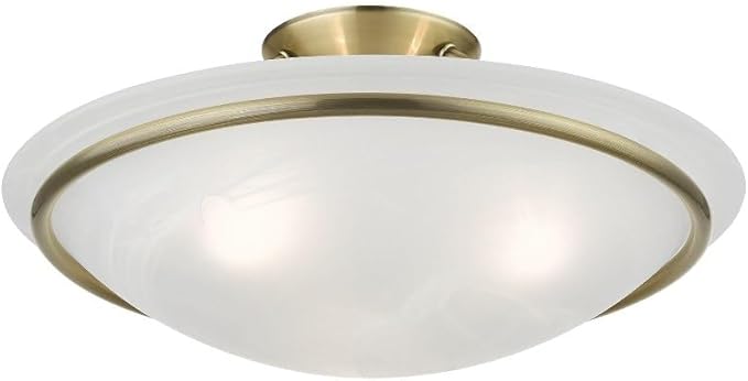 Livex Lighting 4824-07 Newburgh 3-Light Ceiling Mount, Bronze