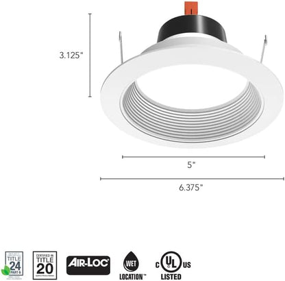 Juno 5 Inch LED Recessed Lighting, G4 Series Retrofit LED Downlight, Ceiling Light for Kitchen or Shower, 700 Lumens, 3000K Warm White, Wet Location Rated, Dimmable, Baffle Trim