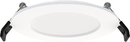 RAB Lighting WFRL-Field-Adjustable Edge-Lit LED Downlight-Canless Wafer Design-Black/White Trim-5CCT Selectable 2700K-5000K-90 CRI-Wet Rated/Dimmable for Modern Ceilings (WFR34-4/BP -12 Pack)