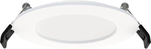 RAB Lighting WFRL-Field-Adjustable Edge-Lit LED Downlight-Canless Wafer Design-Black/White Trim-5CCT Selectable 2700K-5000K-90 CRI-Wet Rated/Dimmable for Modern Ceilings (WFR34-4/BP -12 Pack)