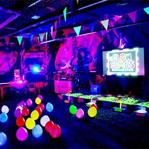 2PCS 40W LED Black Light Bar, Black Lights for Glow Party, Blacklight with Plug &Switch, Each Light Up 484 Sq.ft Area, Halloween Glow Light, Fluorescent Body Paint, Stage Lighting, Bedroom