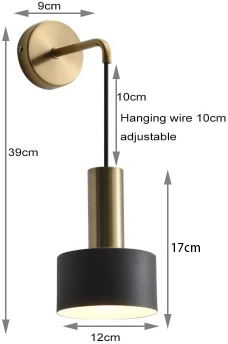 KEFA Battery Operated Wall Lights Indoor with Remote, 2 Pieces of Bedroom Bedside Chandelier Modern Minimalist LED Light Luxury Living Room Study Wall Lamp Porch Staircase Aisle Lamps, Gold