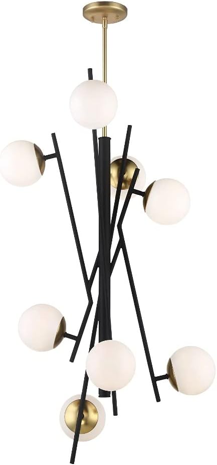 George Kovacs P359-618-L Alluria Pendant, 8-Light LED 48 Total Watts, Weathered Black