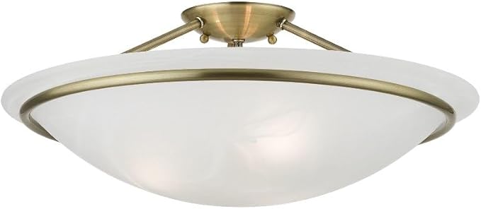 Livex Lighting 4825-07 Newburgh 3-Light Ceiling Mount, Bronze