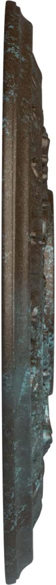 Ekena Millwork CM15BABBS 15-3/8" x 4-1/4" x 1-1/2" Baltimore Ceiling Medallion, Bronze Blue Patina