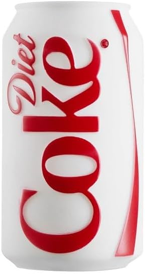 Diet Coke Squishy Night Light 5.7" LED Soft Mood Lamp for Decor, Kids Bedrooms, Collectors & Gift Giving