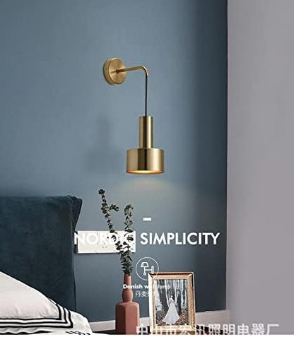 KEFA Battery Operated Wall Lights Indoor with Remote,2 Pieces of Bedroom Bedside Chandelier Gold Warm Light