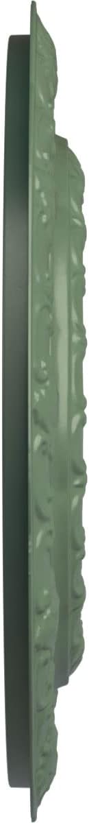 Ekena Millwork CM15LIAGF 15-3/8" x 7" x 1" Lisbon Ceiling Medallion, Athenian Green