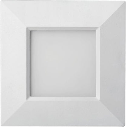 Juno LED Recessed Lights 4 Inch Square Wafer Downlight, 5-in-1 Switchable White Color Temperature, Adjustable Brightness, 120 Volts, 4-Inch Trim, 1 Pack, Matte White