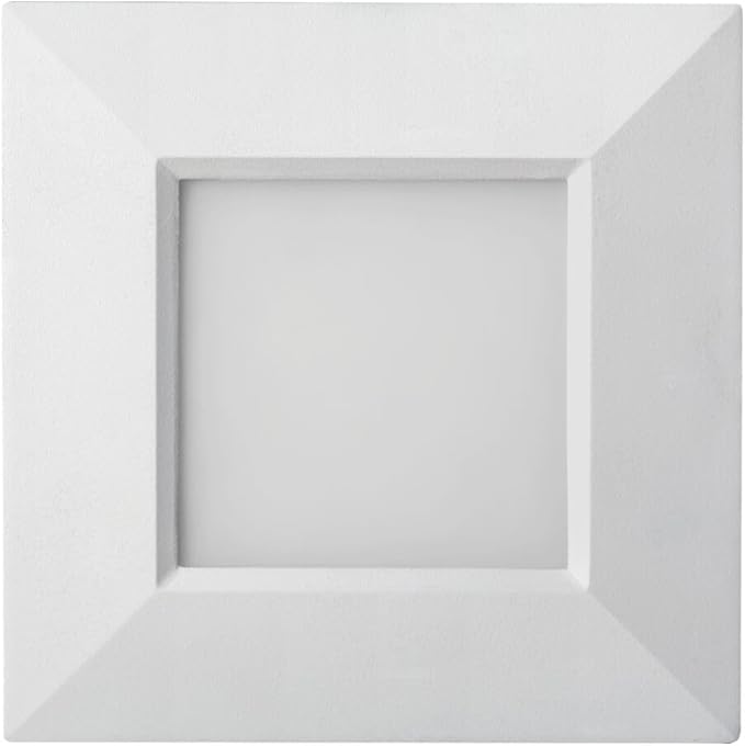 Juno LED Recessed Lights 6 Inch Square Wafer Downlight, 5-in-1 Switchable White Color Temperature, Adjustable Brightness, 120 Volts, 6-Inch Trim, 1 Pack, Matte White