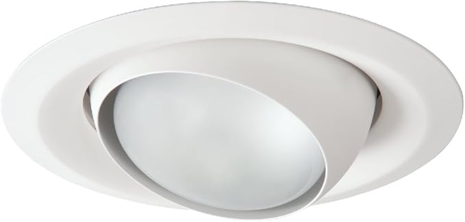 HALO E26 Series 6 in. White Recessed Ceiling Light Fixture Trim with Adjustable Eyeball