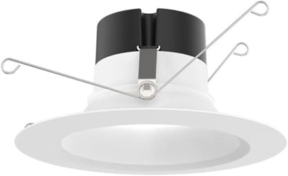 Juno E Series 5"/6" LED Ceiling Light, Smooth Trim Recessed Lighting with 5-in-1 Switchable White Color, 900 Lumens, Wet Rated LED Downlight, Dimmable, White