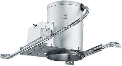 Juno 5 Inch Incandescent Ceiling Light Housing for New Construction, IC Rated Recessed Light with Adjustable Bar Hangers and Medium Base Socket, Damp Location UL Listed Can Lighting